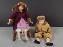 2 Vintage Dolls incl Christine Orange and Gayle Lee