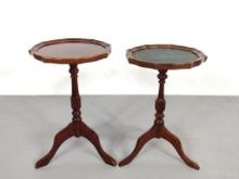 2 Candle Stands Incl Leather Top