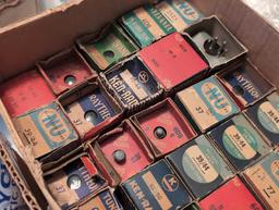 (BR2) (2) BOXES OF VINTAGE GLASS RADIO TUBES TO INCLUDE TUNG-SOL, KEN-RAO, NATIONAL UNION, RCA,