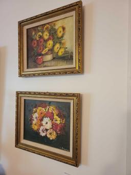 Vintage Floral Pictures in Frames $2 STS