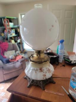 Vintage Milk Glass Hurricane Lamp $1 STS