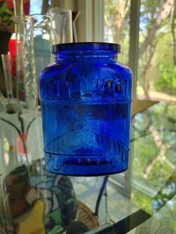 Blue Triangular Jar $2 STS