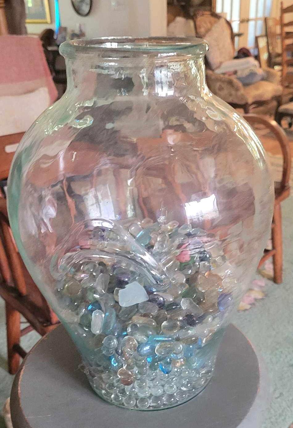 Glass Vase and Marbles $1 STS
