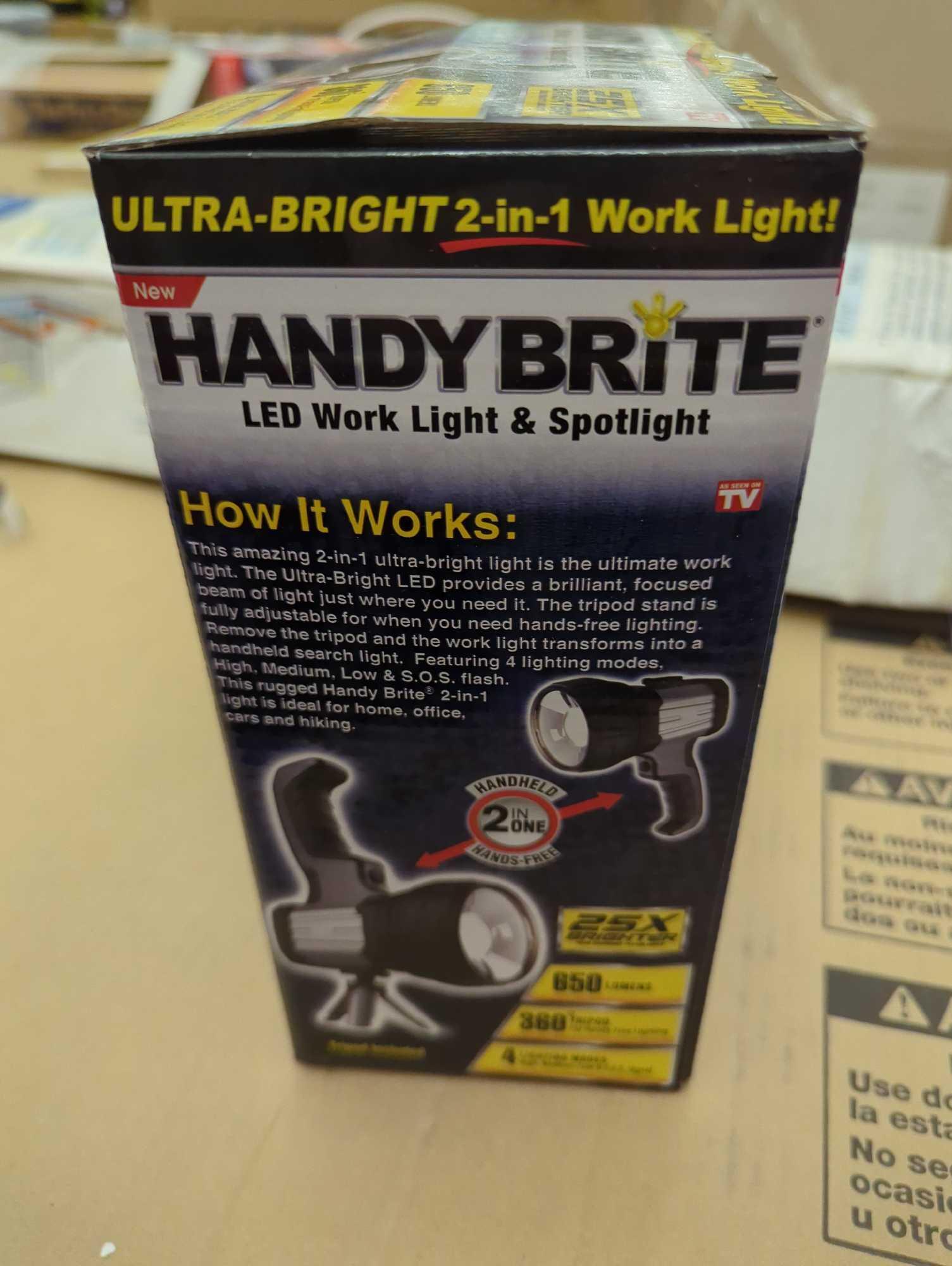 HANDY BRITE Ultra-Bright LED Cordless 2-in-1 Tripod Work Light, Appears to be New in Factory Sealed