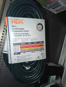 Lot of 2 HDX 55 ft. 16/3 Green Outdoor Extension Cord (1-Pack), Retail Price $16/Each, Appears to be