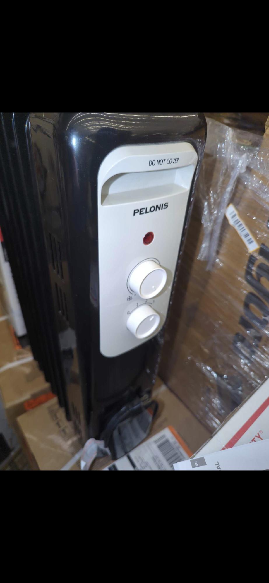 Pelonis 1,500-Watt Oil-Filled Radiant Electric Space Heater with Thermostat, Retail Price $55,