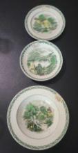 Three Small Dishes with American Scenes $1 STS