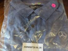 Mercedes Benz USA Collection Mens Shirt Size 2XL in Blue, New In Package.