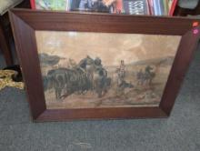 Framed Print of "Horses in the Autumn" by JF Herring, Approximate Dimensions - 34" x 24", What You