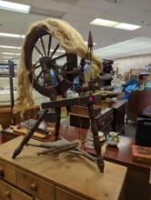 S. Humes 8295 Spinning Wheel, Has Some Minor Damage on Legs Measure Approximately 32 in x 18 in x 38