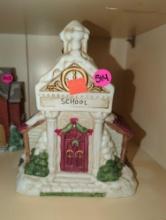 (No Light) Memories Collection Porcelain School House Village Collection Christmas, Retail Price