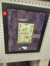Framed Print of Hearts, Flowers and Vines, Approximate Dimensions - 16" x 13", What You See in the