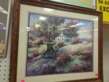 Framed Print of "Horse and Buggy Country" by Lee K. Parkinson, Approximate Dimensions - 22" x 27",