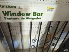 Grisham 42 in. x 42 in. Black Window Bar with Spear Points, Appears to be New in Factory Sealed