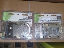 Lot of 2 Prime-Line Diecast Brass, Night Latch and Locking Cylinder, Retail Price $23/Each, Appears