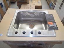 Glacier Bay (Store Display) 25 in. Drop in Single Bowl 20-Gauge Stainless Steel Kitchen Sink, Retail