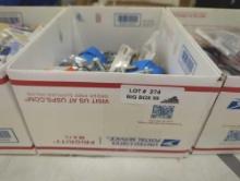 Box Lot of Assorted Bolts, Nuts, Washers, Etc, in a Medium Flat Rate Box, Weighs 17.1 Lbs, What You