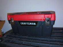 (LR) CRAFTSMAN RED AND BLACK TOOLBOX, WITH TRAY