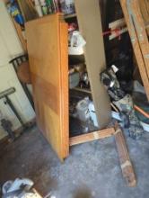 (GAR) 59 1/2"X 36" DINING TABLE, COMES DISASSEMBLED, IN GOOD USED CONDITION WITH COSMETICS DEFECTS
