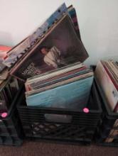 (DEN) CRATE LOT OF MISC. 33 RPM RECORDS WITH ARTISTS/TITLES TO INCLUDE: MAURICE WHITE STAND BY ME,