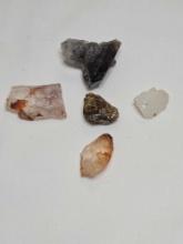 Lot of stones. Includes tumbled rainbow moonstone, crystal druzy and other unknown stones.