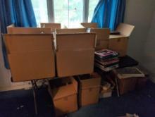 (DBR1) (12) BOXES OF LITERATURE AND OTHER MISC. TO INCLUDE: VINTAGE MUSIC SHEETS, LANGUAGE BOOKS,