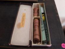 (UPOFC) PARTS OF A JOHANNES ALDER MAPLE BAROCKMEISTER C-SOPRANO #1940 RECORDER, ALONG WITH CLEANING