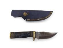 Clip Point Turkish Knife. Handmade Damascus steel knives with custom wood, bone, horn or resin