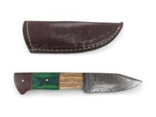 Blade W - Swedge - False Edge Blade. Handmade Damascus steel knives with custom wood, bone, horn or