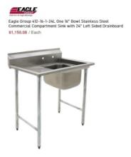 EAGLE Commercial1-Compartment Sink