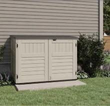Suncast Stow-Away Resin Horizontal Storage Shed, Approximate Dimensions - 52" H x 70.5" W x 44.25"
