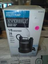 Everbilt 1/6 HP Plastic Submersible Utility Pump, Model SUP54-HD, Retail Price $109, Appears to be