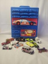 Hot Wheels Container and individual cars. Container can hold 100 cars.