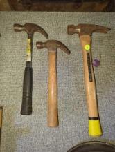 (GAR) LOT OF 3 HAMMERS WHAT YOU SEE IN PHOTOS IS WHAT YOU WILL RECEIVE SOLD WHERE IS AS IS