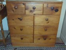 (SBD) 36" W x 15" D x 35.5" H 9-drawer dresser Sold as-is.