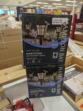 Lot of 2 Boxes of Hampton Bay Hartford 8 Lumens Bronze LED Outdoor Solar Landscape Path Light