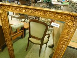 Ornate Wood Framed Gold Mirror