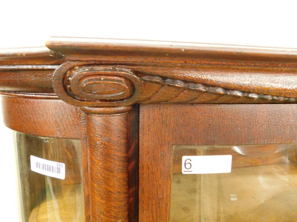 Original Surface Oak Empire China Cabinet