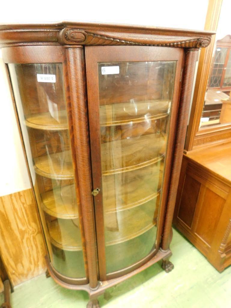 Original Surface Oak Empire China Cabinet