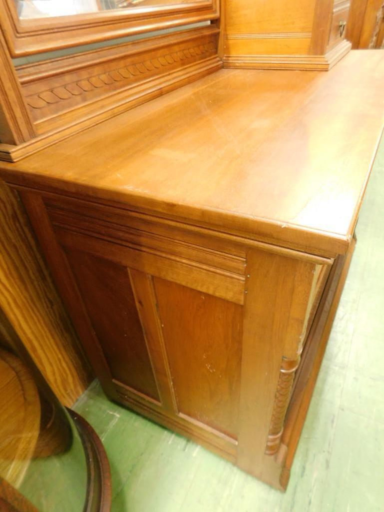 Walnut Victorian Cheval Dresser