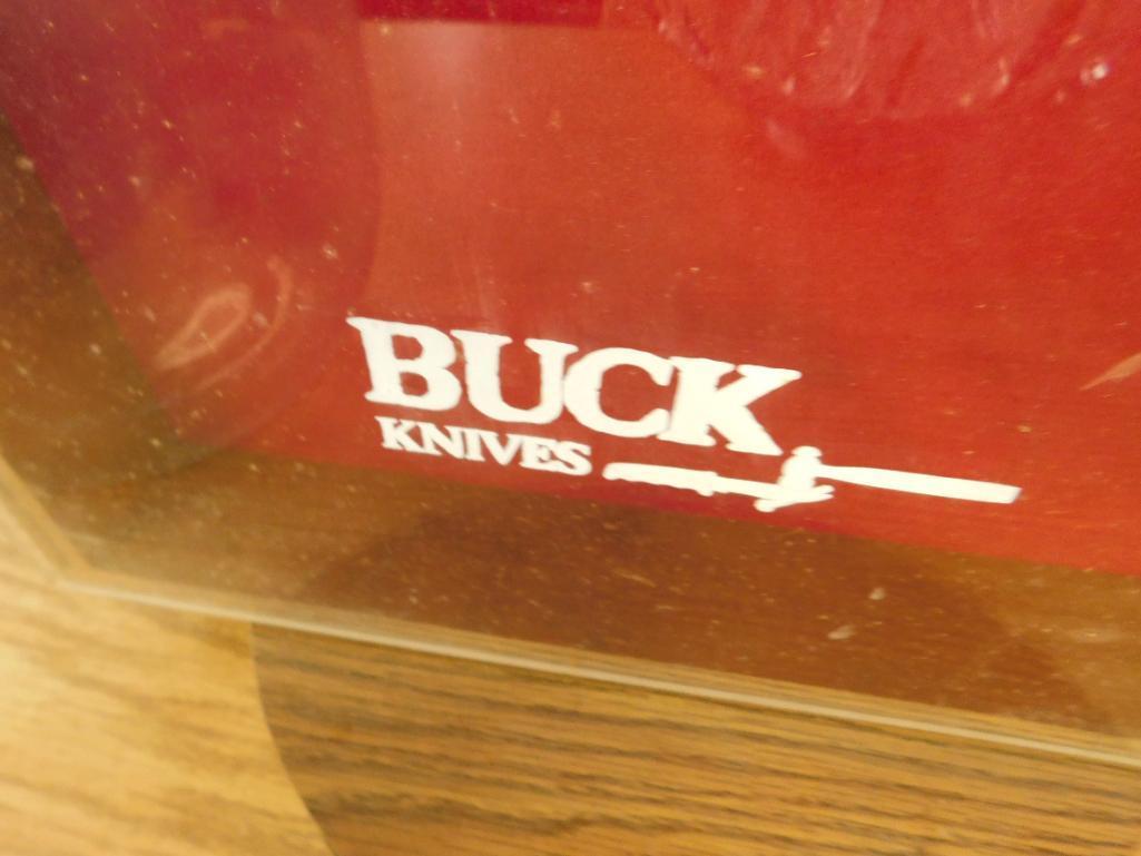 Table Top Buck Knife Display Case With Key - Rotates