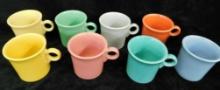 Group of 8 Fiesta Ware Coffee Mugs - 8 Colors