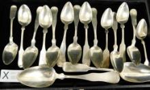 Vintage Coin Silver - Flatware - Misc. Spoons - 323 Grams