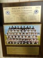 1971 Dallas Cowboys Super Bowl VI Champions - Commemorative Wall Plaque - 19" x 13"