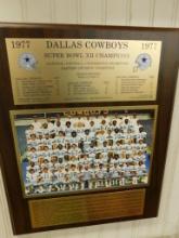 1977 Dallas Cowboys Super Bowl XII Champions - Commemorative Wall Plaque - 19" x 13"