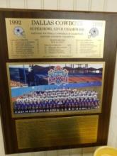 1992 Dallas Cowboys Super Bowl XXVII Champions - Commemorative Wall Plaque - 19" x 13"