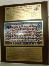 1993 Dallas Cowboys Super Bowl XXVIII Champions - Commemorative Wall Plaque - 19" x 13"