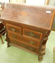 Early 19th Century Slant Front Desk with Inlay