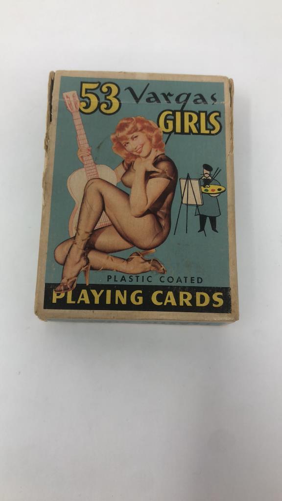 VTG "53 VARGAS GIRLS" PIN UP GIRL PLAYING CARDS D