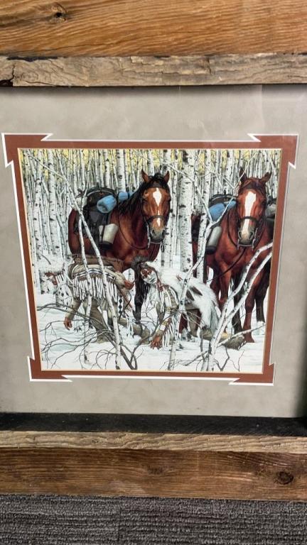 "TWO INDIAN HORSES" NATIVE PRINT BY BEV DOOLITTLE